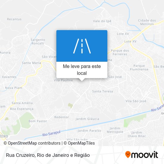 Rua Cruzeiro mapa