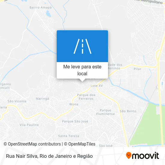 Rua Nair Silva mapa