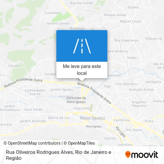 Rua Oliveiros Rodrigues Alves mapa