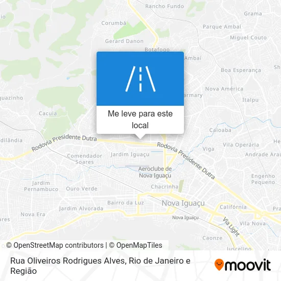 Rua Oliveiros Rodrigues Alves mapa