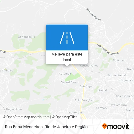 Rua Edna Mendeiros mapa