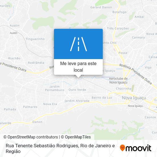 Rua Tenente Sebastião Rodrigues mapa