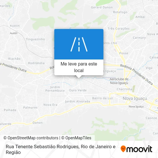 Rua Tenente Sebastião Rodrigues mapa