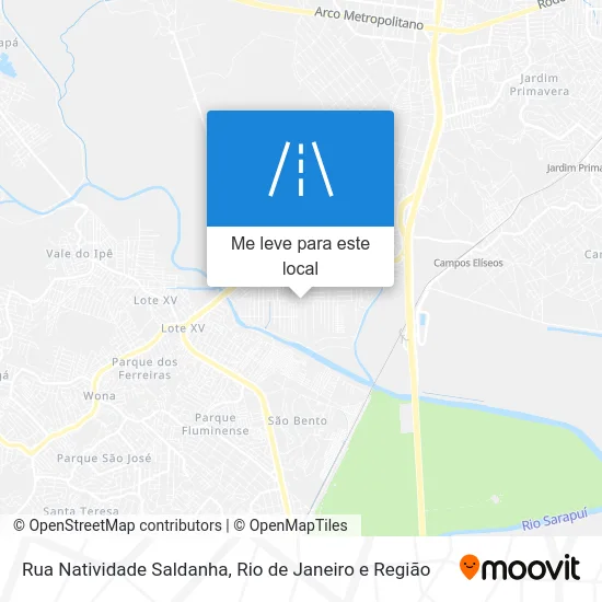 Rua Natividade Saldanha mapa