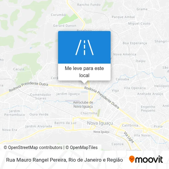 Rua Mauro Rangel Pereira mapa