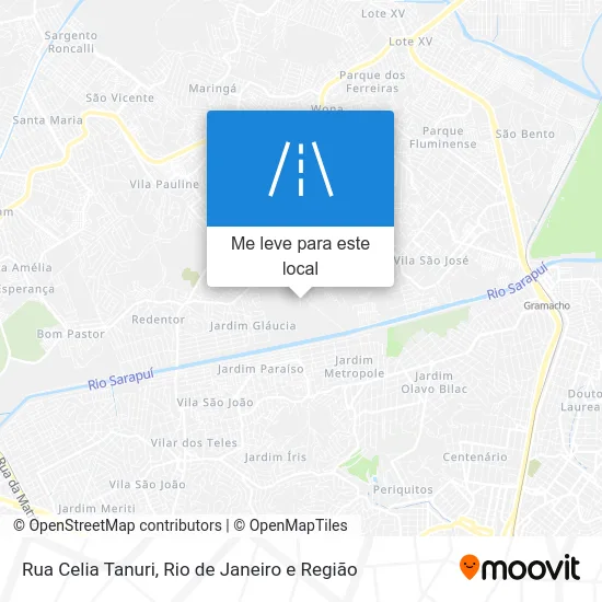 Rua Celia Tanuri mapa