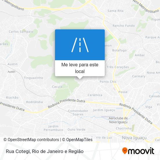 Rua Cotegi mapa