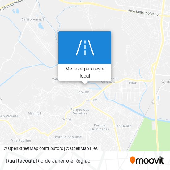 Rua Itacoati mapa