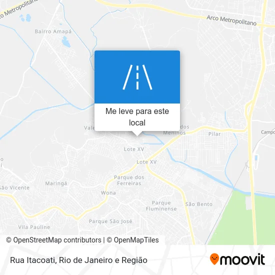 Rua Itacoati mapa