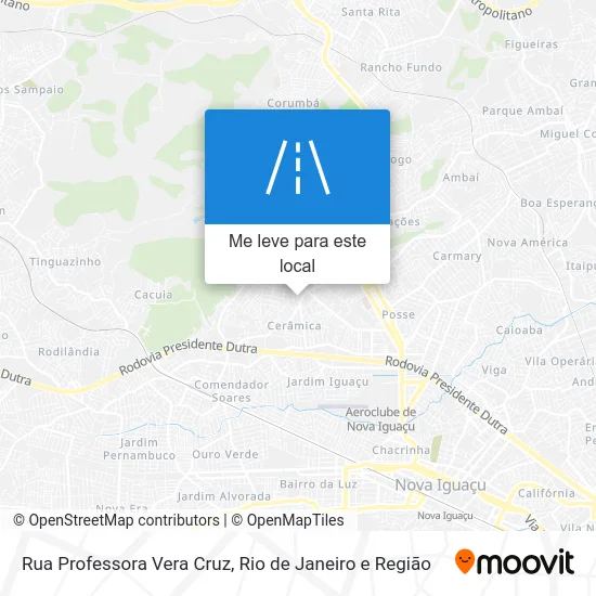 Rua Professora Vera Cruz mapa