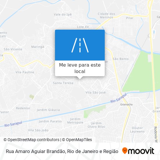 Rua Amaro Aguiar Brandão mapa