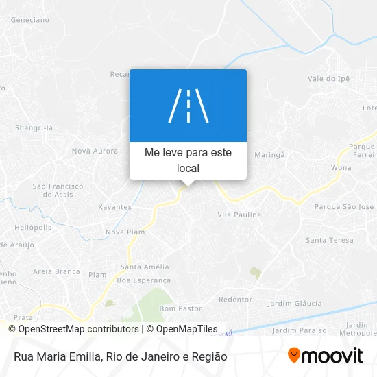 Rua Maria Emilia mapa