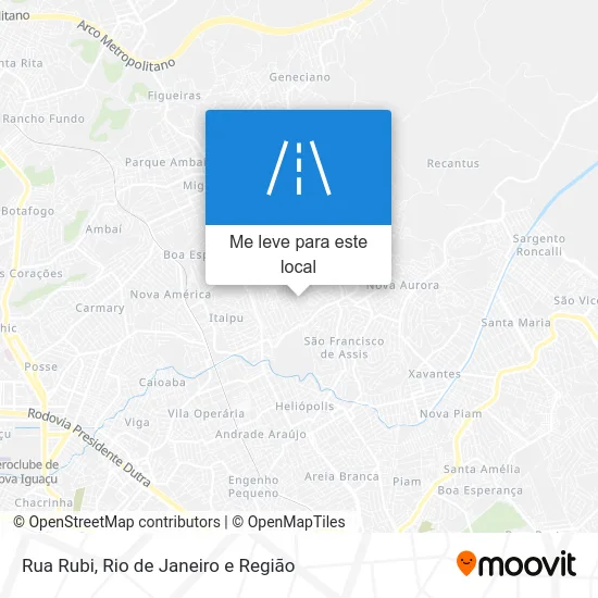 Rua Rubi mapa
