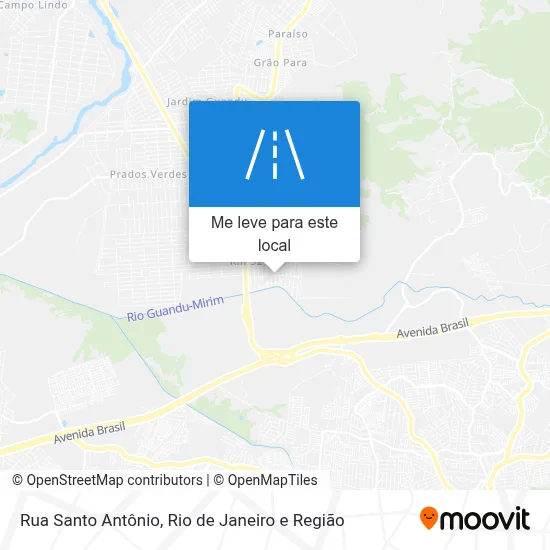 Rua Santo Antônio mapa