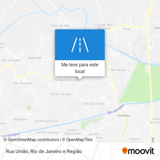 Rua União mapa