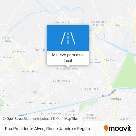 Rua Presidente Alves mapa