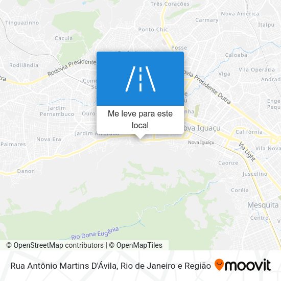 Rua Antônio Martins D'Ávila mapa
