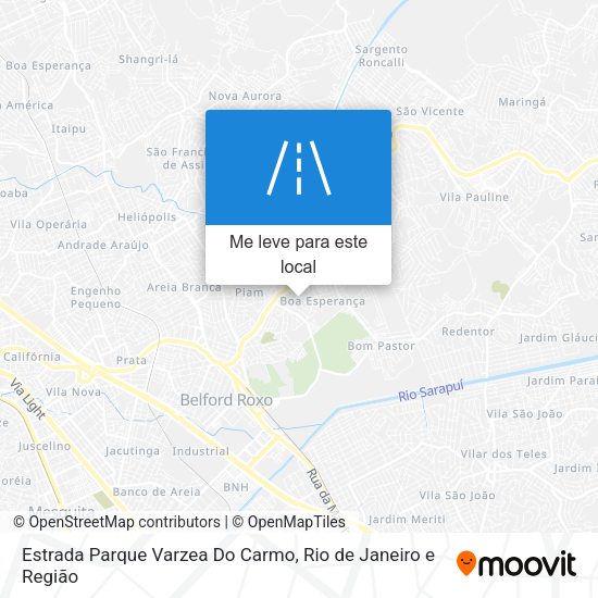 Estrada Parque Varzea Do Carmo mapa