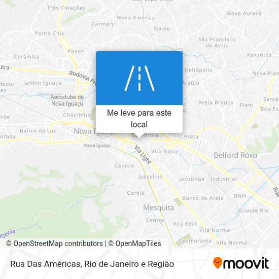Rua Das Américas mapa