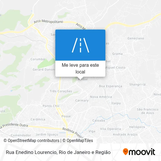 Rua Enedino Lourencio mapa