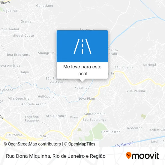 Rua Dona Miquinha mapa