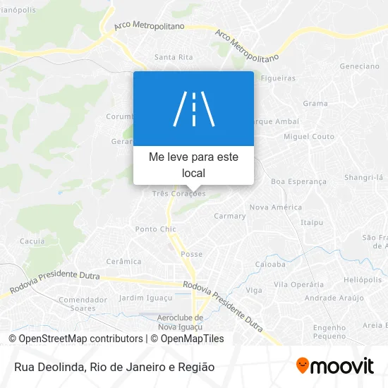 Rua Deolinda mapa
