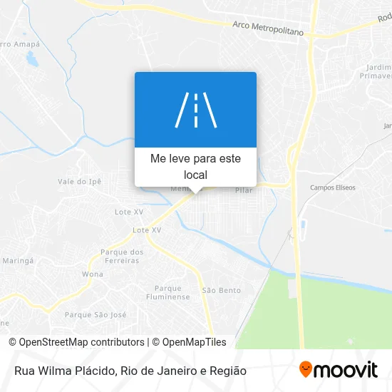 Rua Wilma Plácido mapa