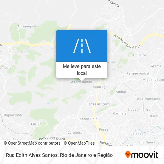 Rua Edith Alves Santos mapa