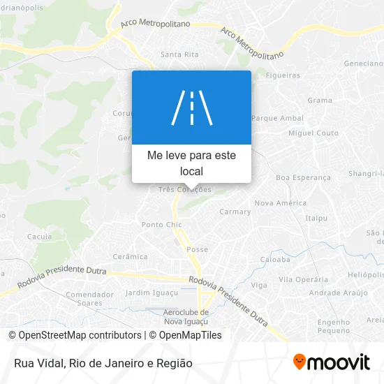 Rua Vidal mapa
