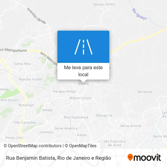 Rua Benjamin Batista mapa