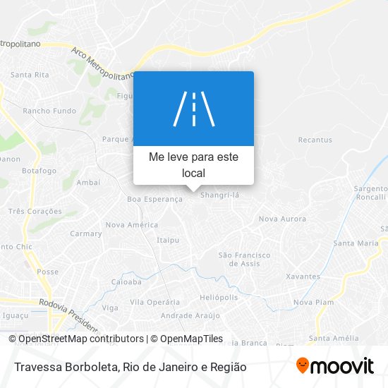 Travessa Borboleta mapa