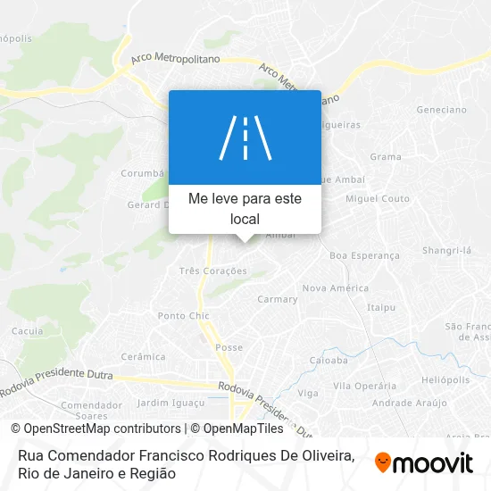Rua Comendador Francisco Rodriques De Oliveira mapa