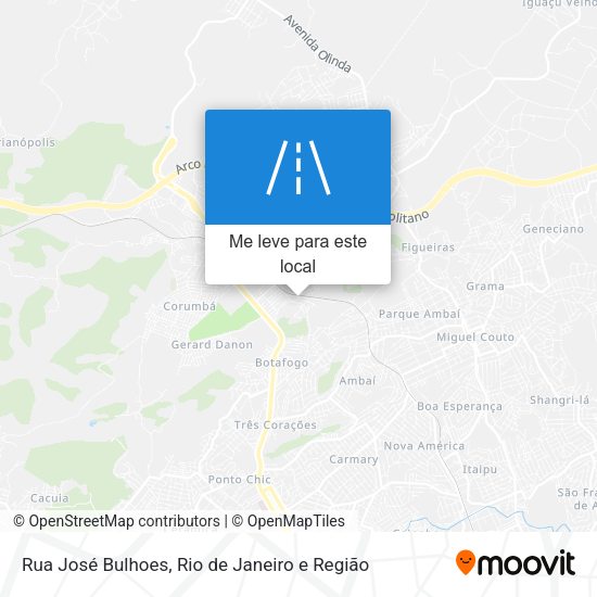 Rua José Bulhoes mapa