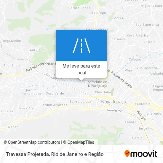 Travessa Projetada mapa