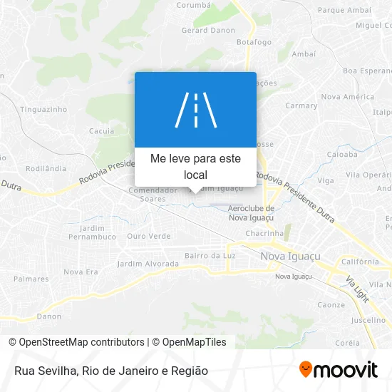 Rua Sevilha mapa