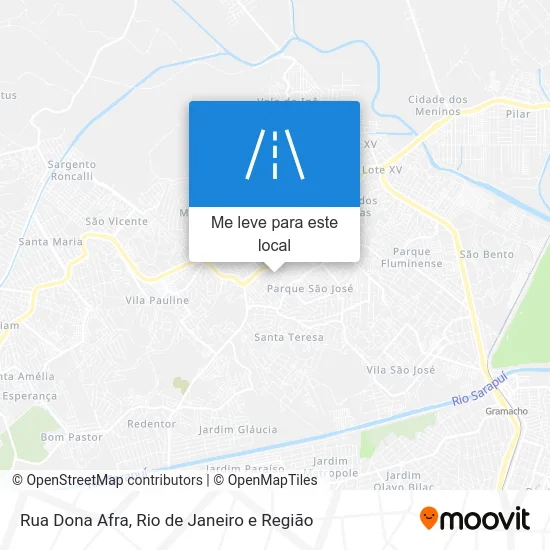 Rua Dona Afra mapa