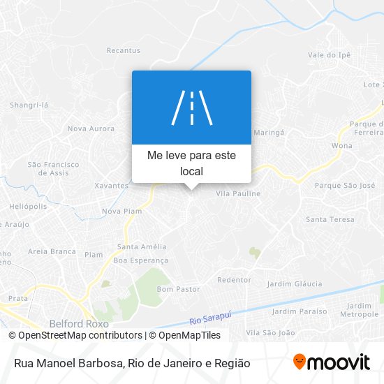 Rua Manoel Barbosa mapa