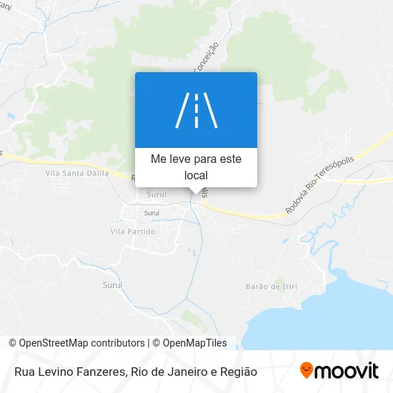Rua Levino Fanzeres mapa