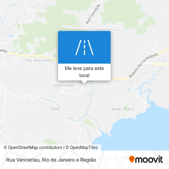 Rua Vencerlau mapa