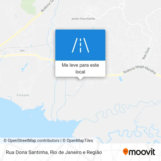 Rua Dona Santinha mapa