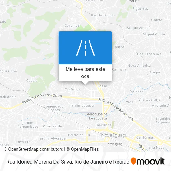 Rua Idoneu Moreira Da Silva mapa