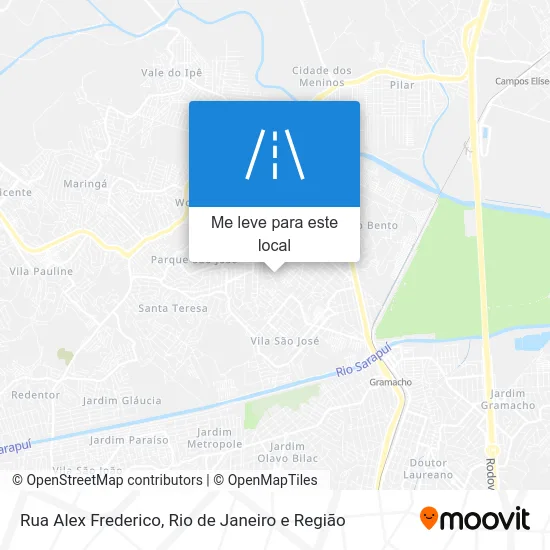 Rua Alex Frederico mapa
