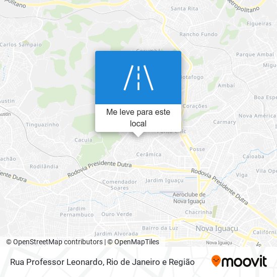 Rua Professor Leonardo mapa