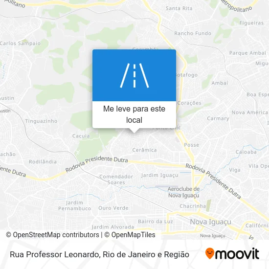 Rua Professor Leonardo mapa