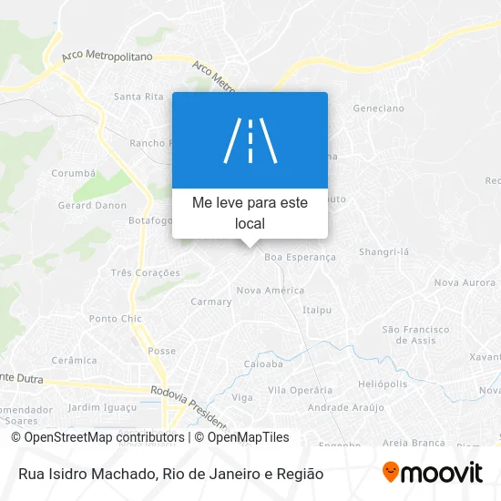 Rua Isidro Machado mapa