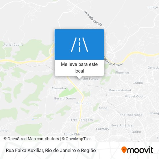 Rua Faixa Auxiliar mapa