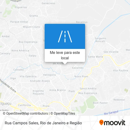 Rua Campos Sales mapa