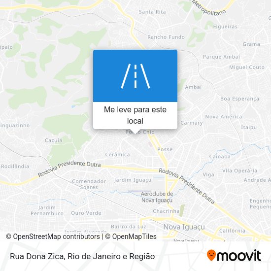 Rua Dona Zica mapa