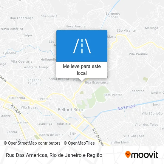 Rua Das Americas mapa