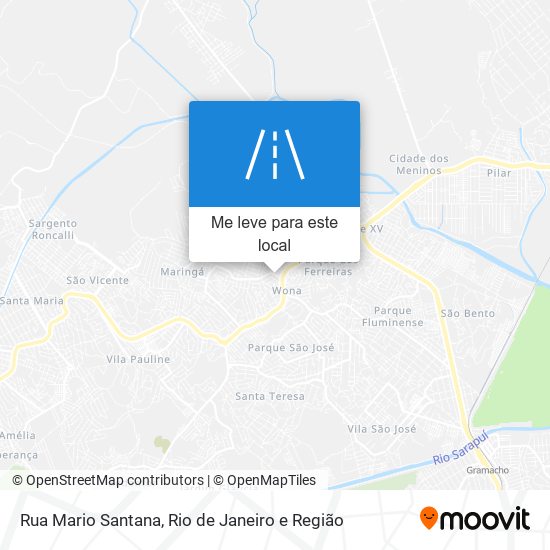 Rua Mario Santana mapa